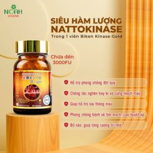 Biken Kinase Gold chứa hàm lượng Nattokinase vượt trội, 3000FU/viên